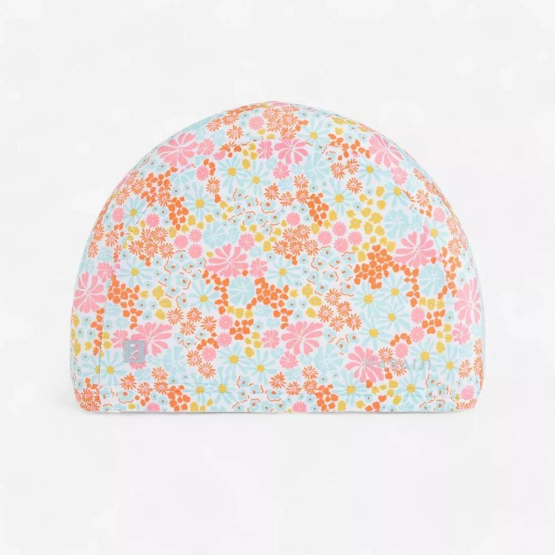 Mesh swimming cap - Printed fabric - Size S - Pantai, Blue, No Color, large image number 1
