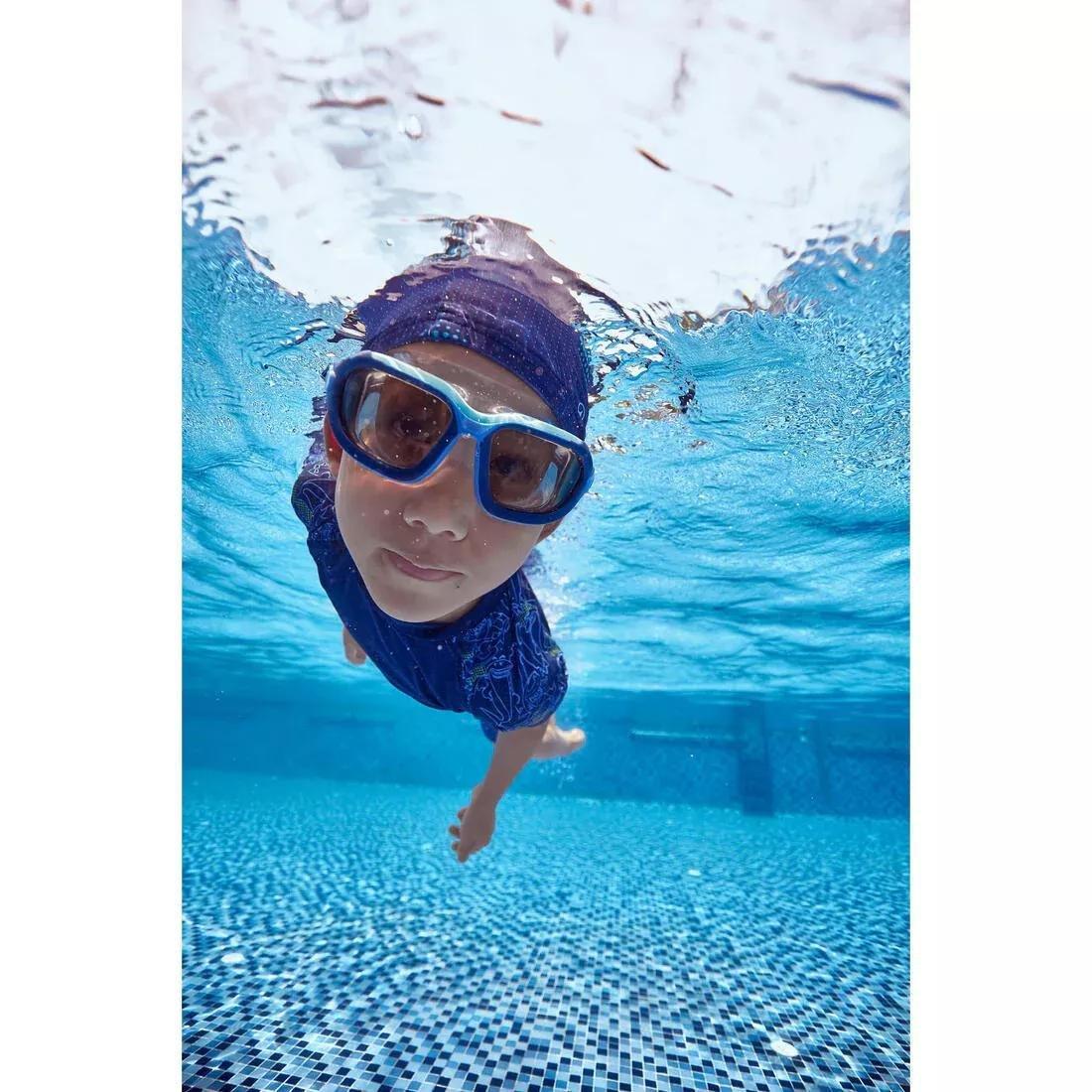 Mesh swimming cap - Printed fabric - Size S - Pantai, Blue, No Color, large image number 6