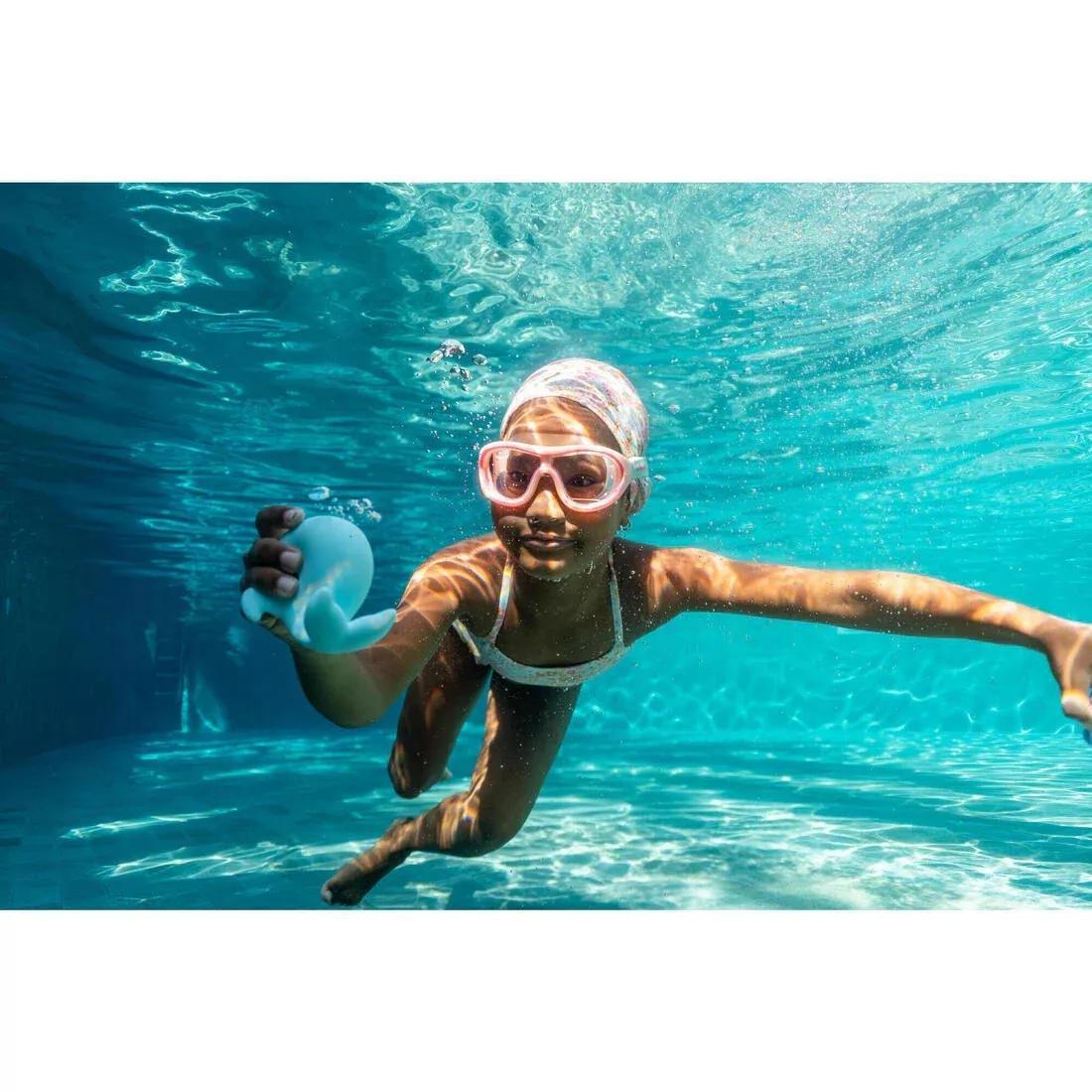 Mesh swimming cap - Printed fabric - Size S - Pantai, Blue, No Color, large image number 8