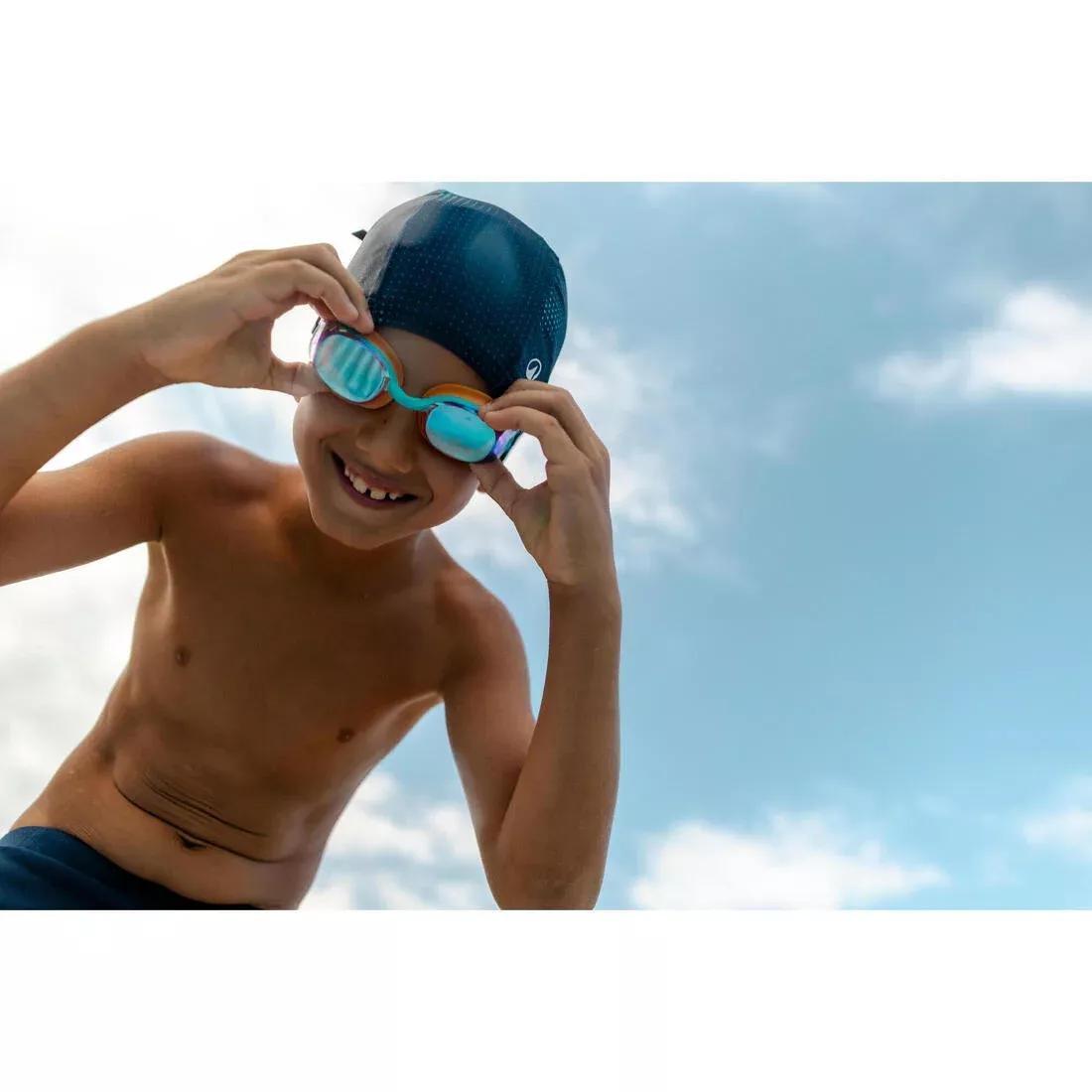 Mesh swimming cap - Printed fabric - Size S - Pantai, Blue, No Color, large image number 9