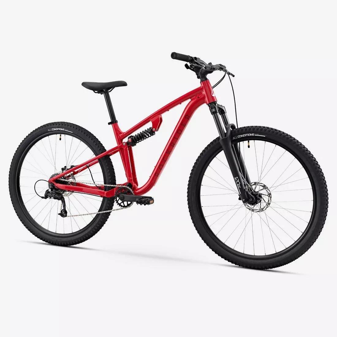 29in Full Suspension Touring Mountain Bike - Expl 100, Red, No Color, medium