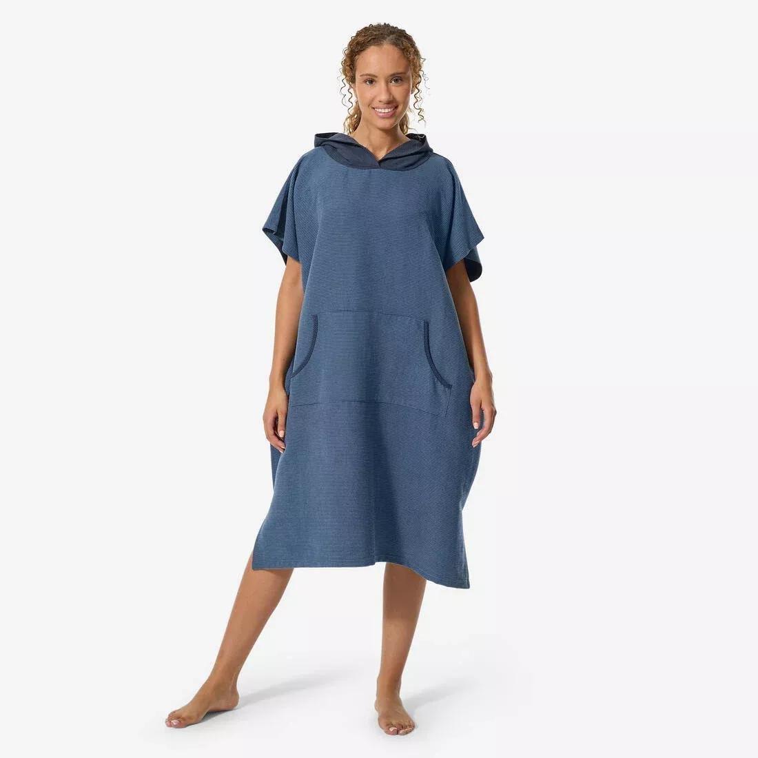 Microfibre Surf Poncho - 150, Blue, No Color, medium