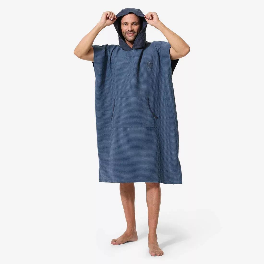 Microfibre Surf Poncho - 150, Blue, No Color, medium