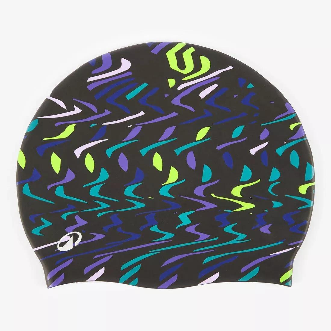 Silicone Swim Cap - Print Alg, Beige, No Color, large image number 0