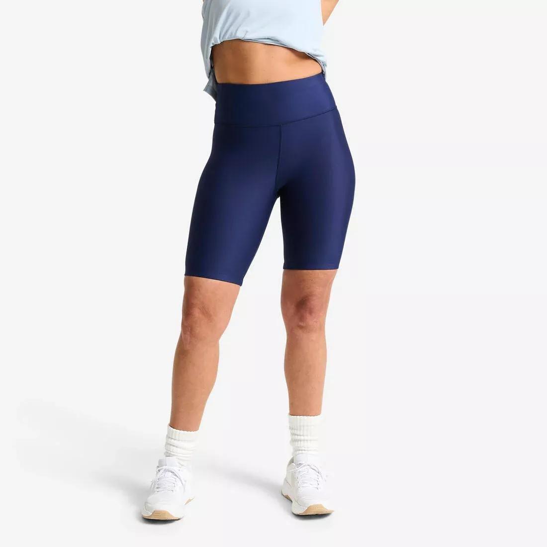 Women Cycling Shorts Black - High-Waisted Design, Black, No Color, medium