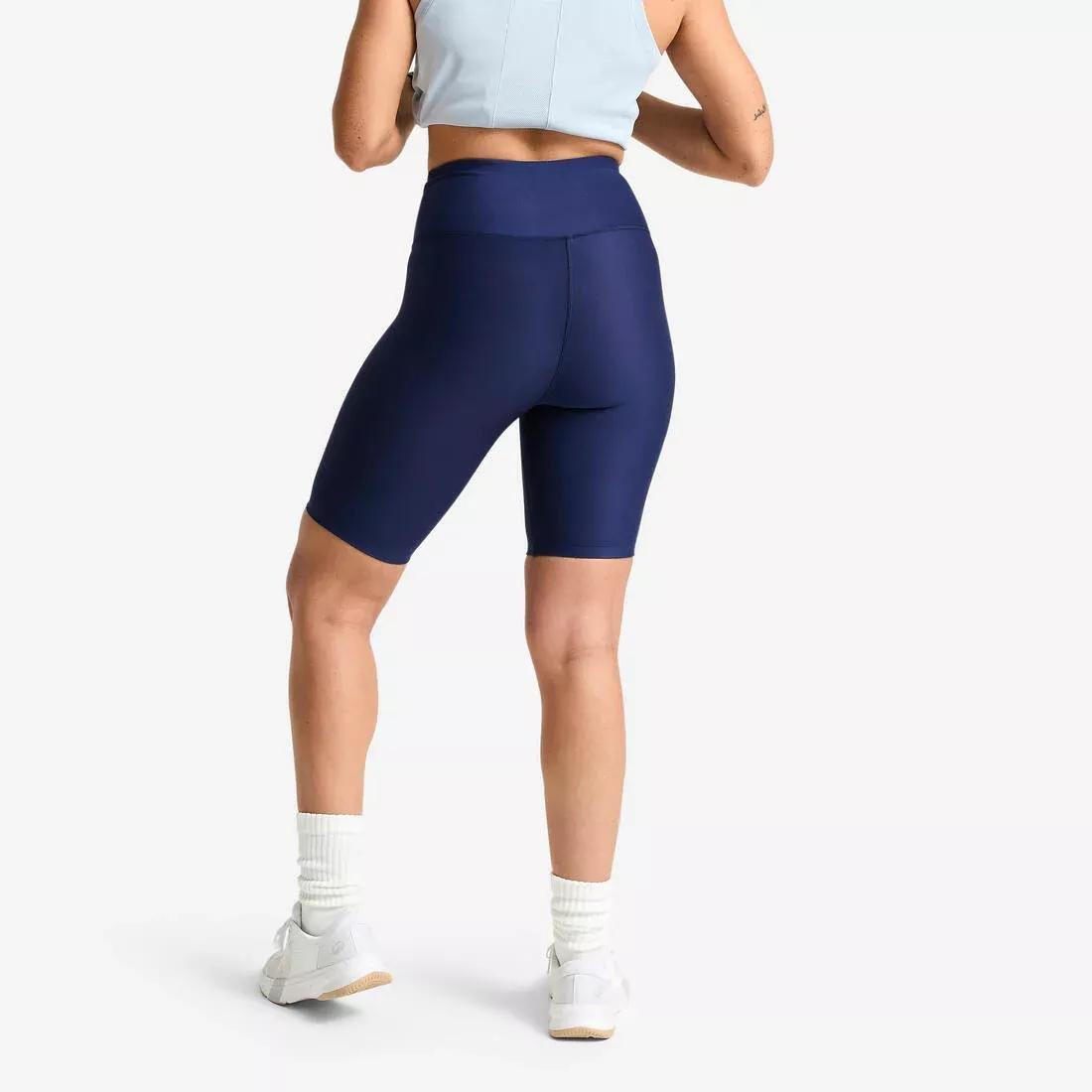 Women Cycling Shorts Black - High-Waisted Design, Black, No Color, large image number 8
