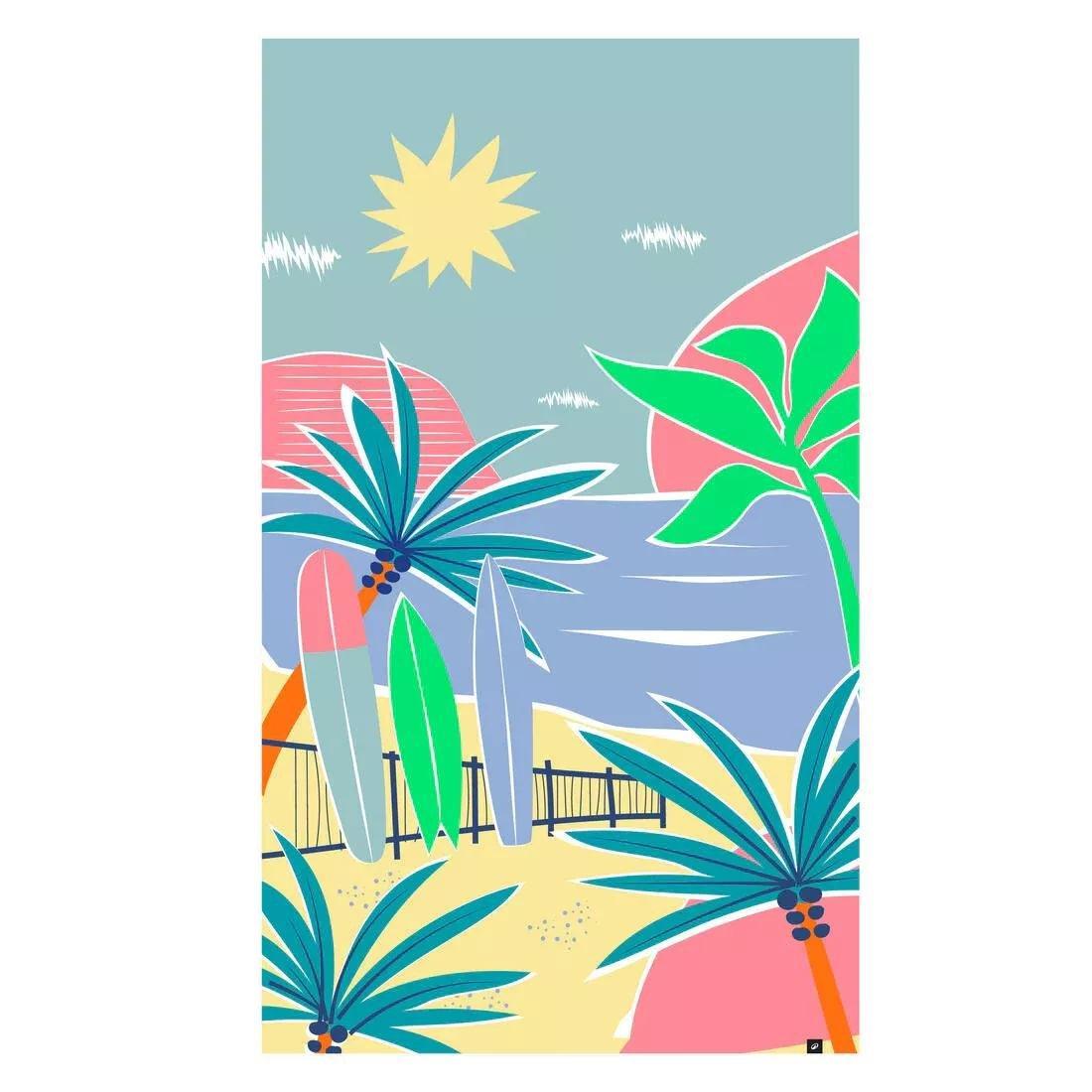 Towel L Print Street 145X85 cm, Blue, No Color, large image number 0