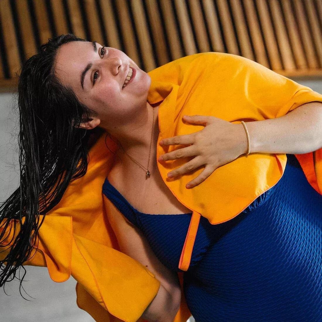 Swimming Microfibre Towel - Size L 80 x 130 cm, Orange, No Color, large image number 6