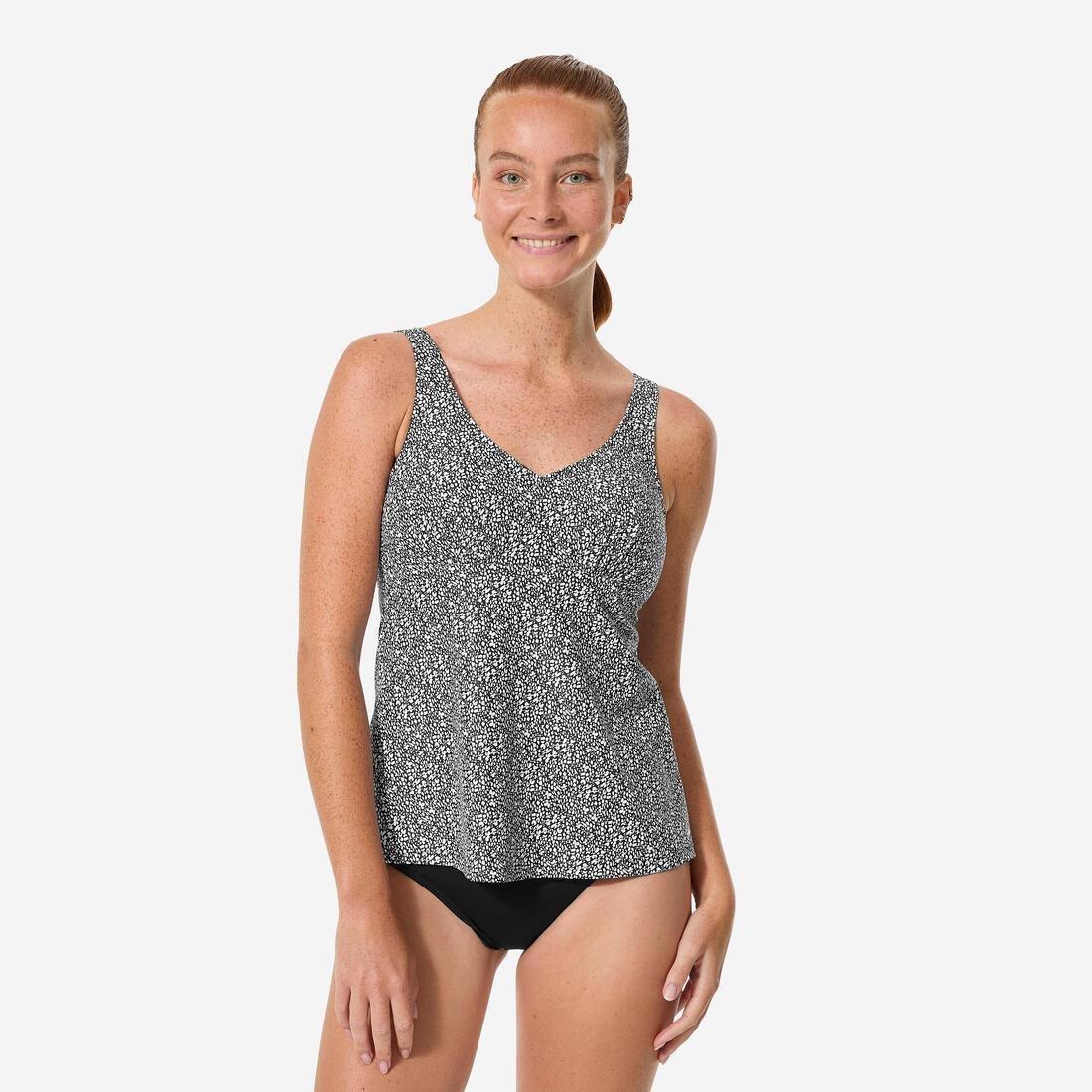 Women Aquafit Tankini Swimsuit, Black, No Color, medium