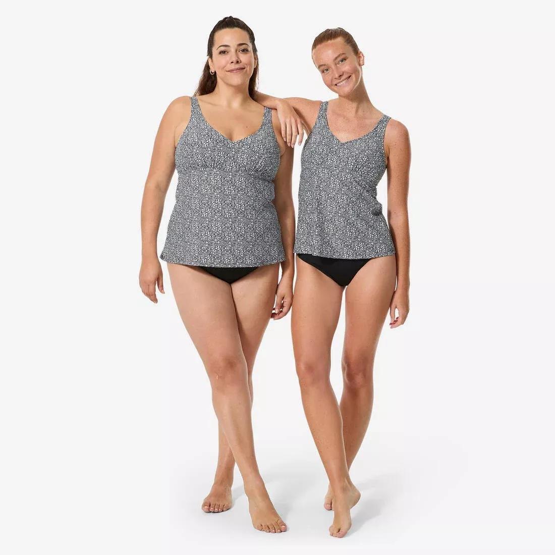 Women Aquafit Tankini Swimsuit, Black, No Color, medium