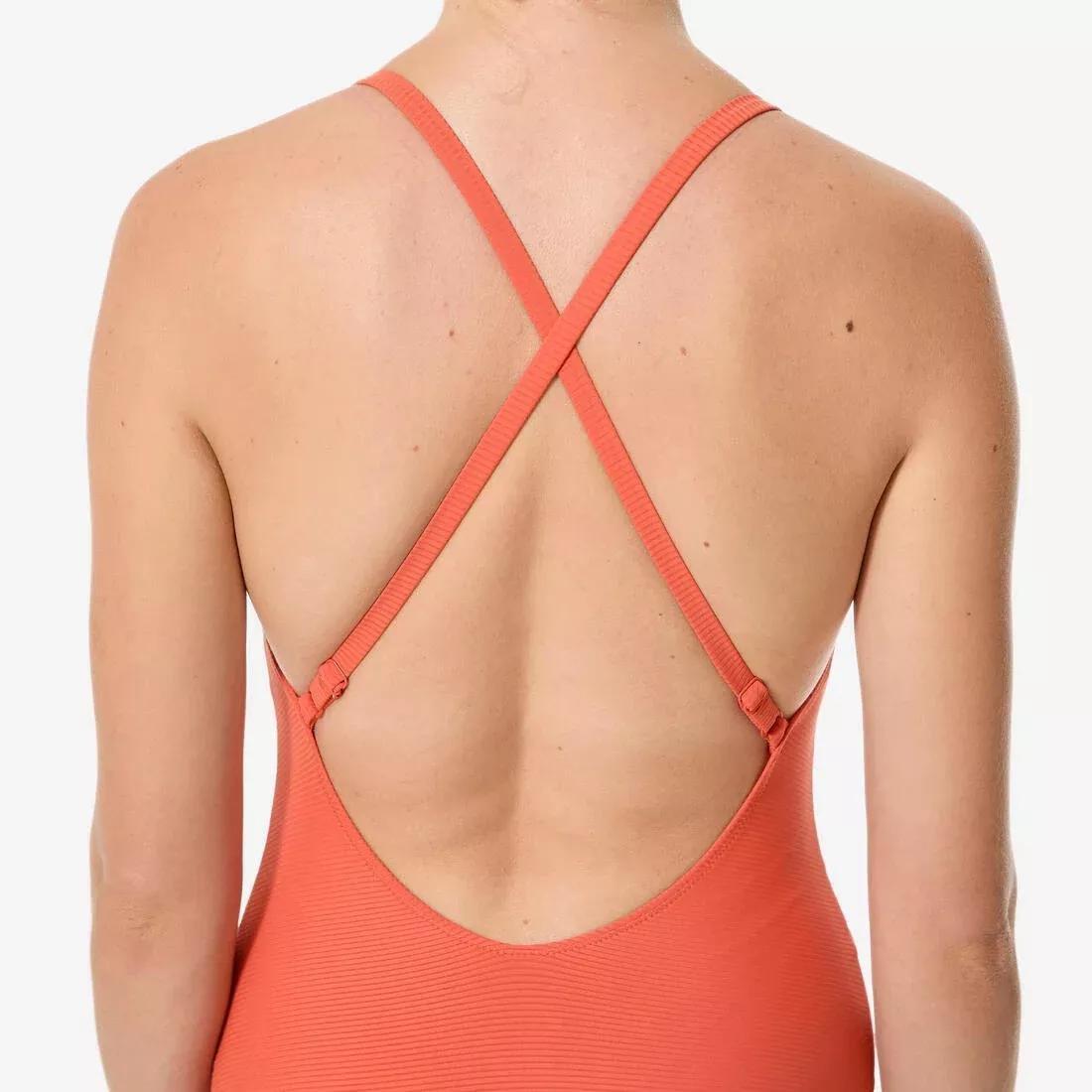 Women 1-Piece Swimsuit, Orange, No Color, large image number 4