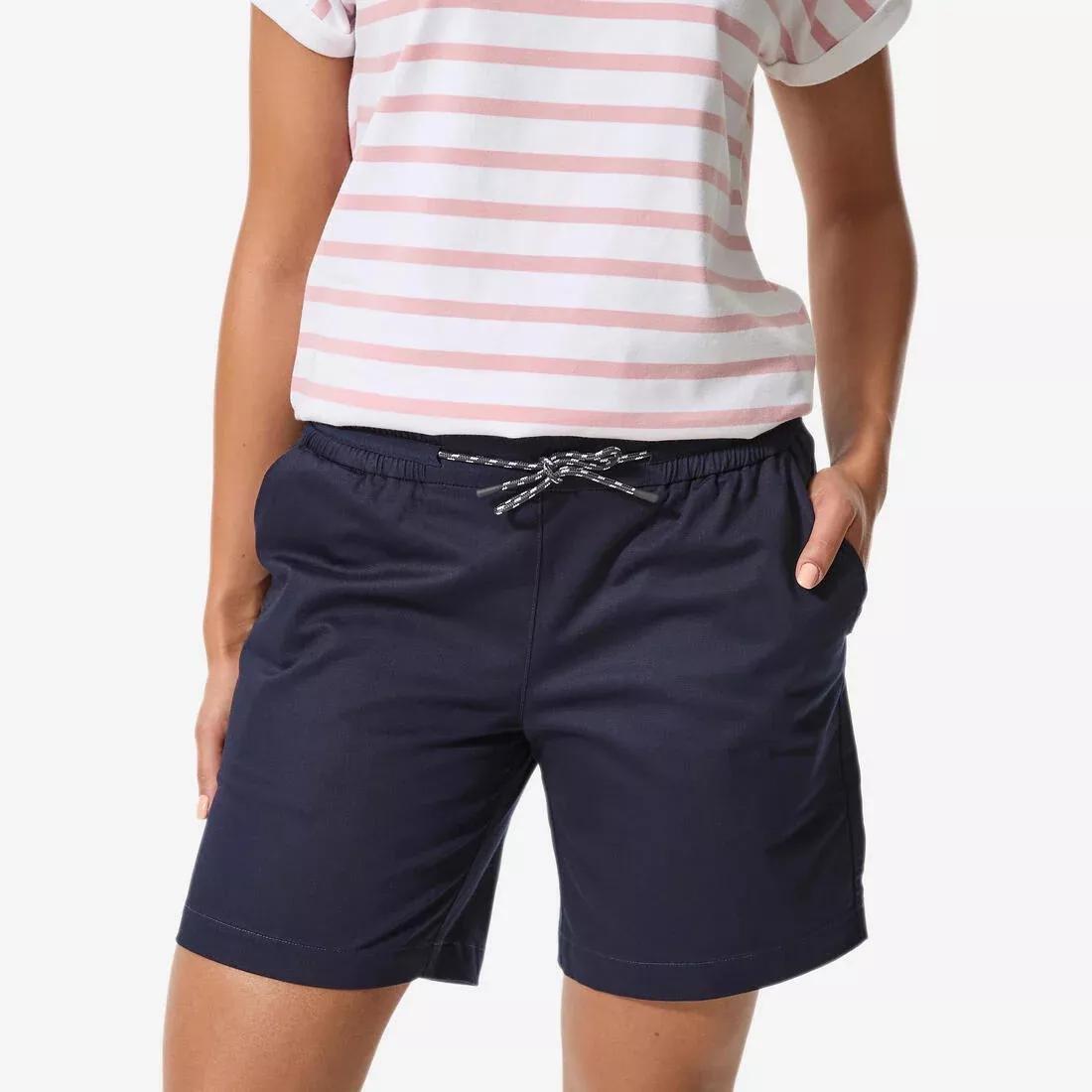 Women Sailing Shorts Sailing 100, Blue, No Color, large image number 3