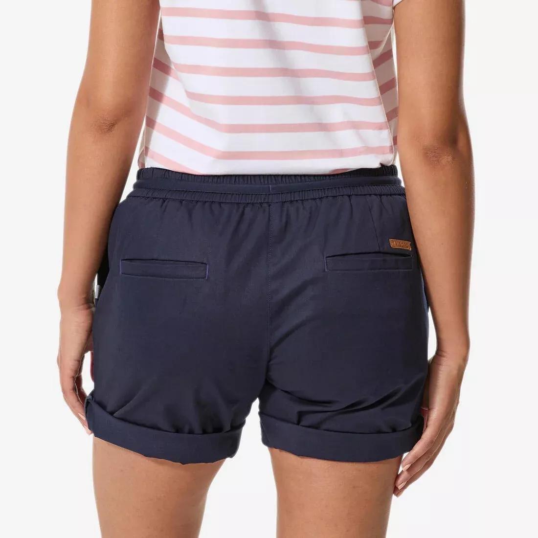 Women Sailing Shorts Sailing 100, Blue, No Color, large image number 5