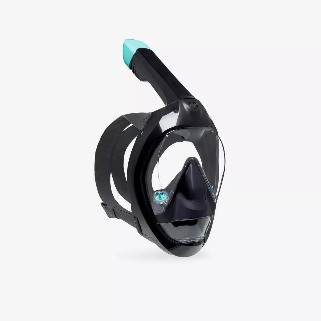 Underwater Snorkelling Mask - Easybreath 900, Black, No Color, medium
