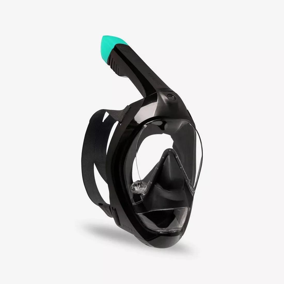 Underwater Snorkelling Mask - Easybreath 900, Black, No Color, large image number 4