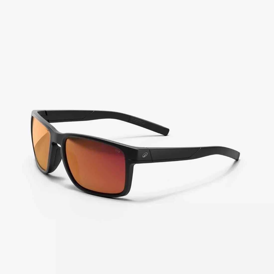 Polarised Category 3 Sports Sunglasses - Explore 500 SQR, Black, No Color, large image number 0