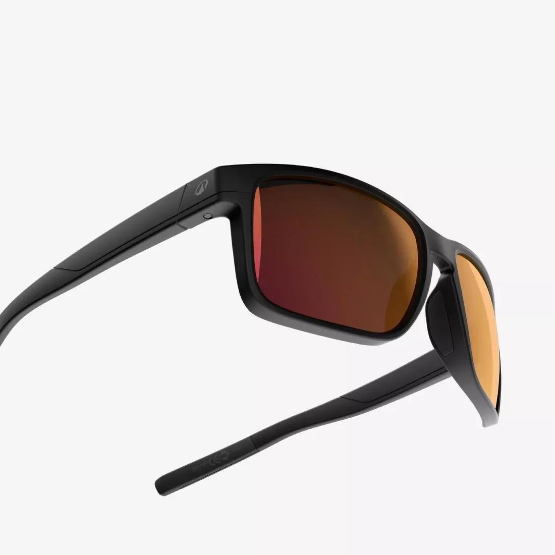 Polarised Category 3 Sports Sunglasses - Explore 500 SQR, Black, No Color, large image number 5