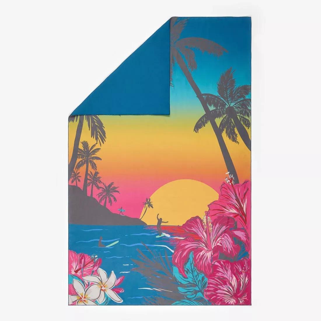 Microfibre Swimming Towel - Size XL 110 x 175 cm, Blue, No Color, large image number 0