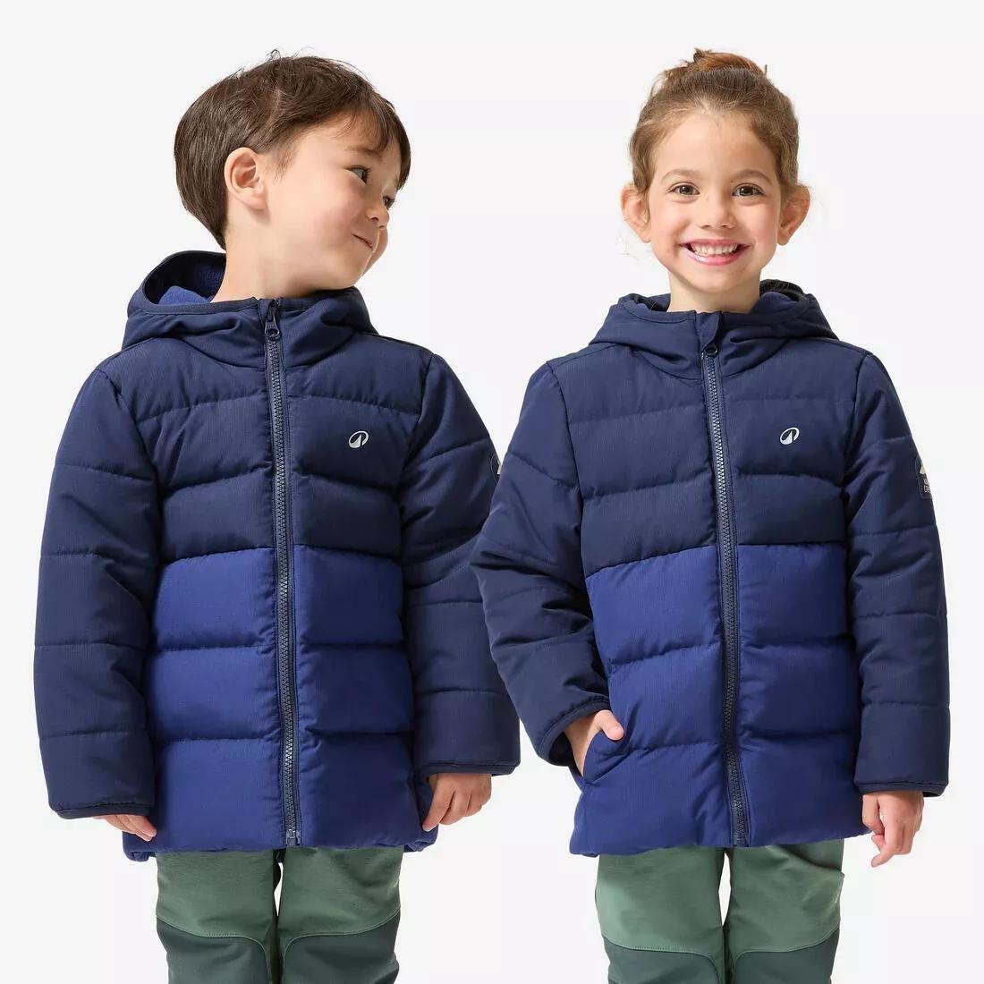 Kids Unisex Winter Puffer Jacket - NH500 - 2-6 Years, Blue, No Color, medium