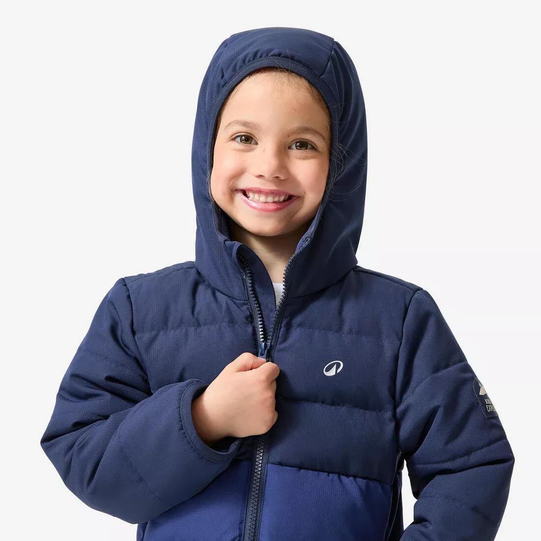 Kids Unisex Winter Puffer Jacket - NH500 - 2-6 Years, Blue, No Color, large image number 3