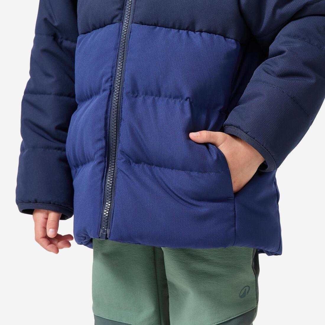 Kids Unisex Winter Puffer Jacket - NH500 - 2-6 Years, Blue, No Color, large image number 4