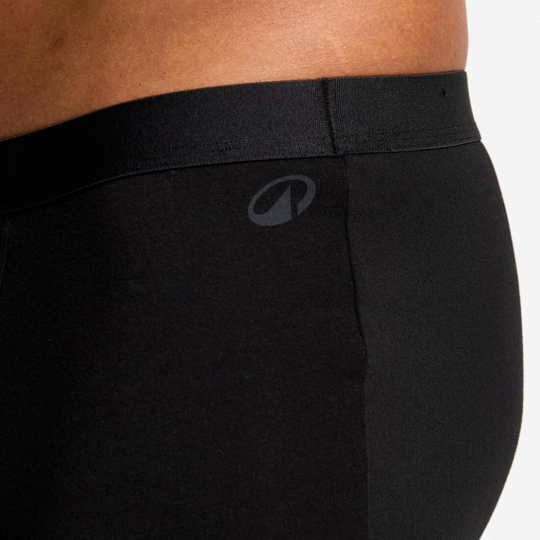 Men Short Cotton Boxers 2-Pack, Black, No Color, large image number 4