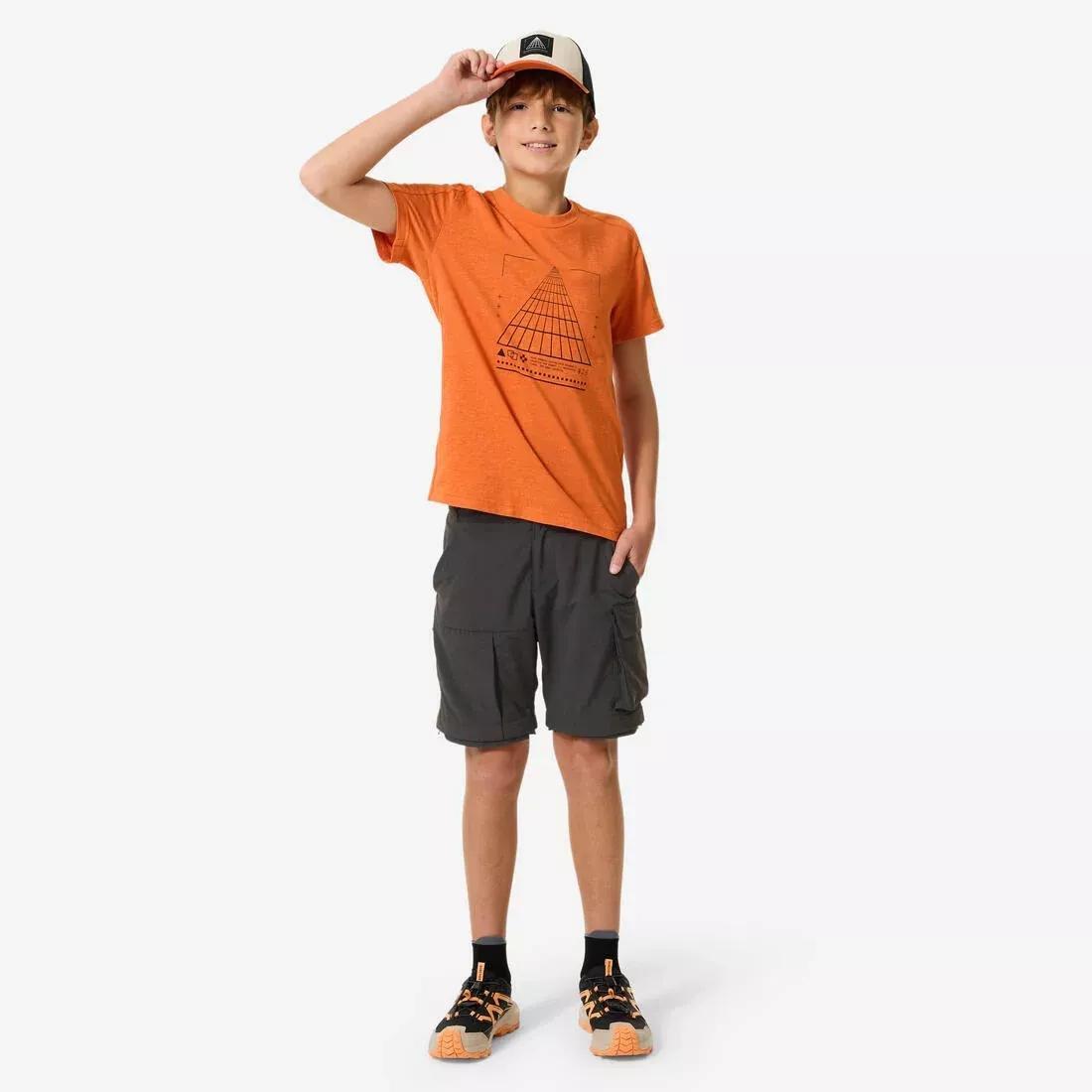 Kids Convert. Hiking Trousers 7 - 15 years - MH500, Grey, No Color, large image number 1