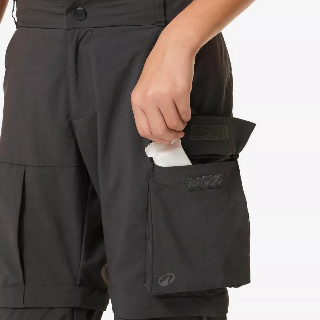 Kids Convert. Hiking Trousers 7 - 15 years - MH500, Grey, No Color, large image number 6