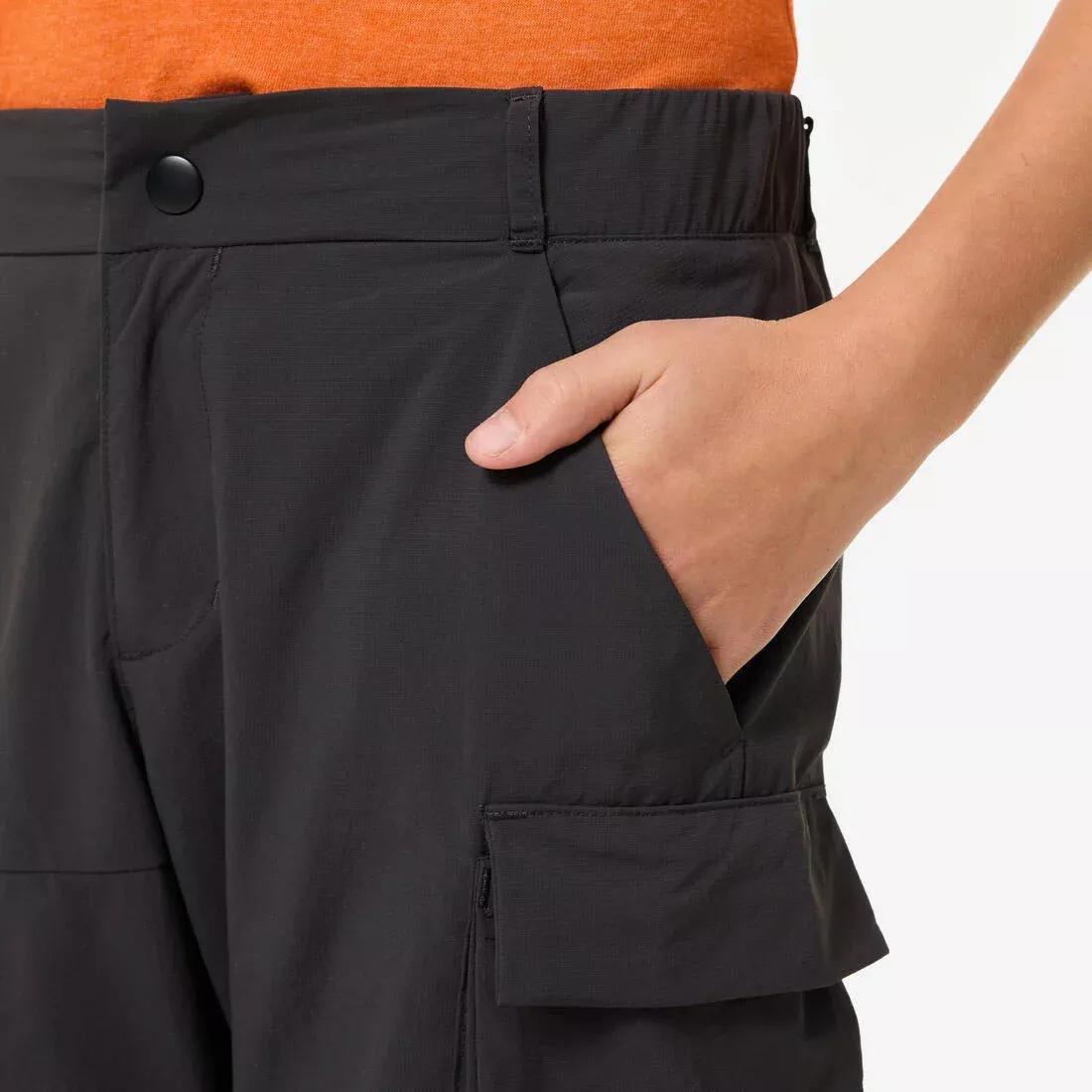 Kids Convert. Hiking Trousers 7 - 15 years - MH500, Grey, No Color, large image number 8