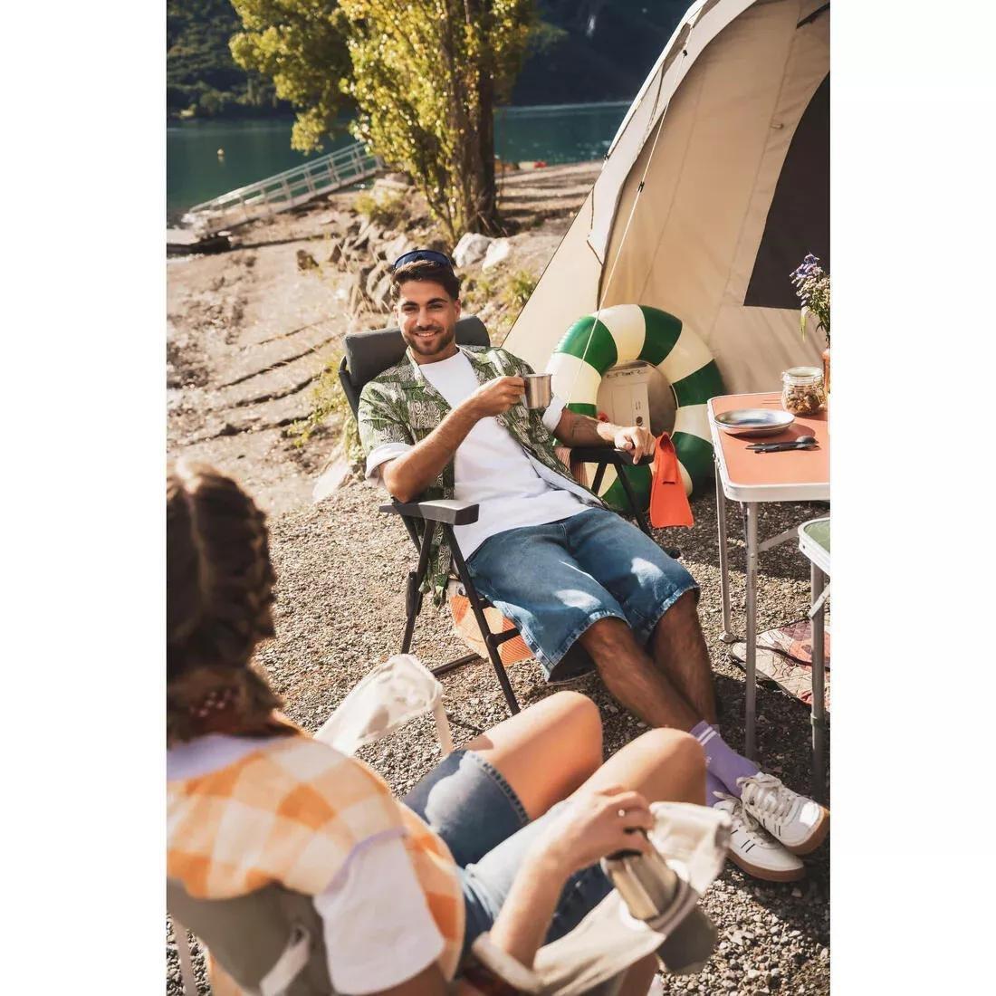 Comfortable Folding and Reclining Camping Chair, Green, No Color, large image number 2
