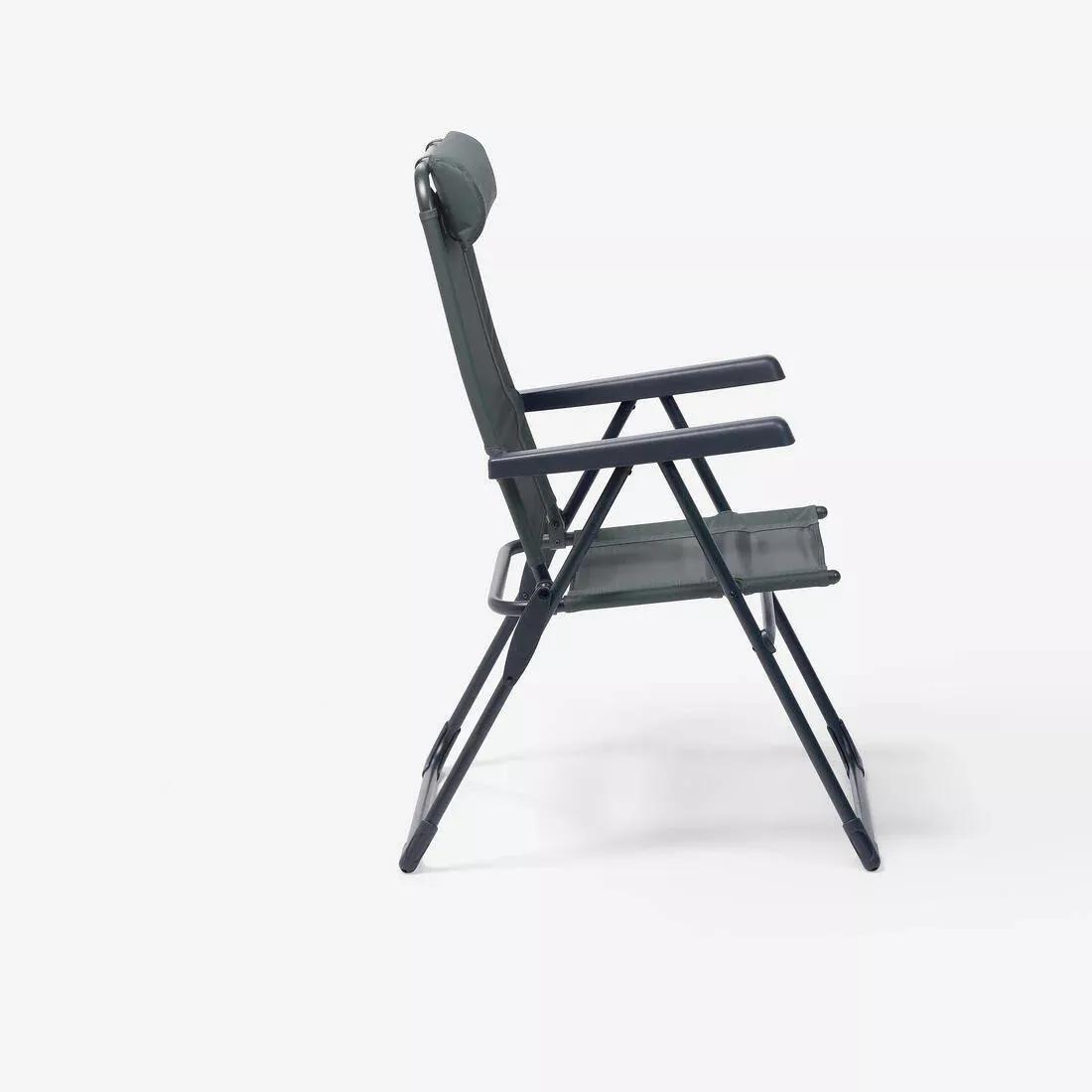 Comfortable Folding and Reclining Camping Chair, Green, No Color, large image number 4
