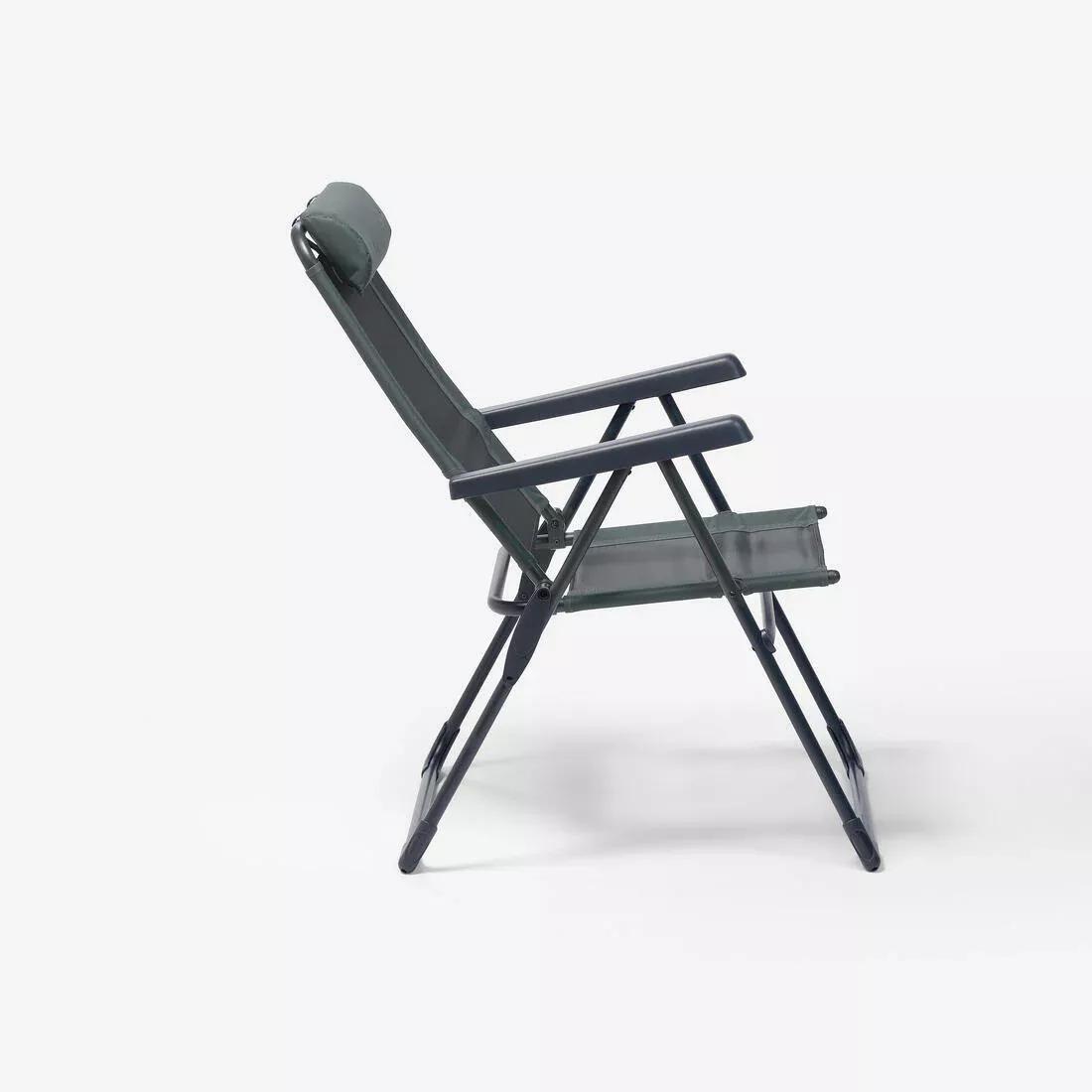 Comfortable Folding and Reclining Camping Chair, Green, No Color, large image number 5