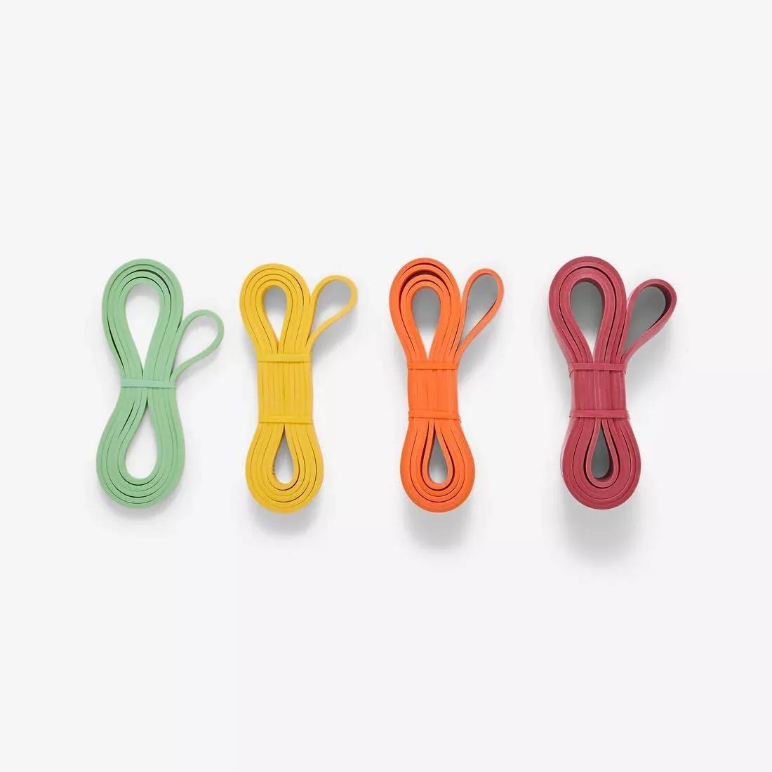 Set Of 4 Weight Training Resistance Bands, Multicolour, No Color, medium