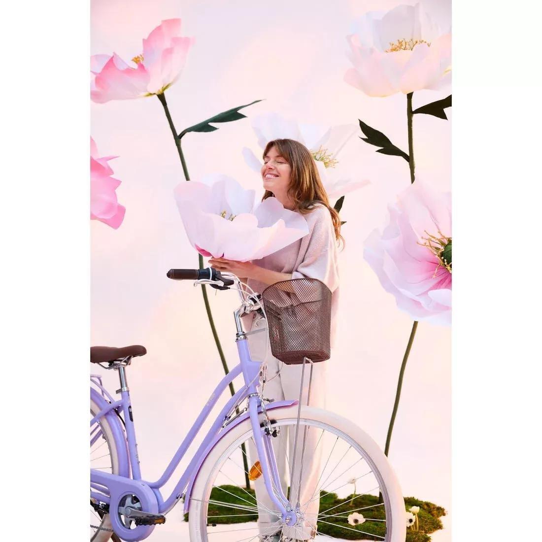 Fully-Equipped - 6-Speed Low Frame City Bike, Purple, No Color, medium