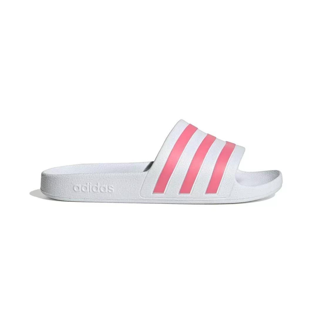 Adilette Aqua Slides, White, No Color, large image number 0