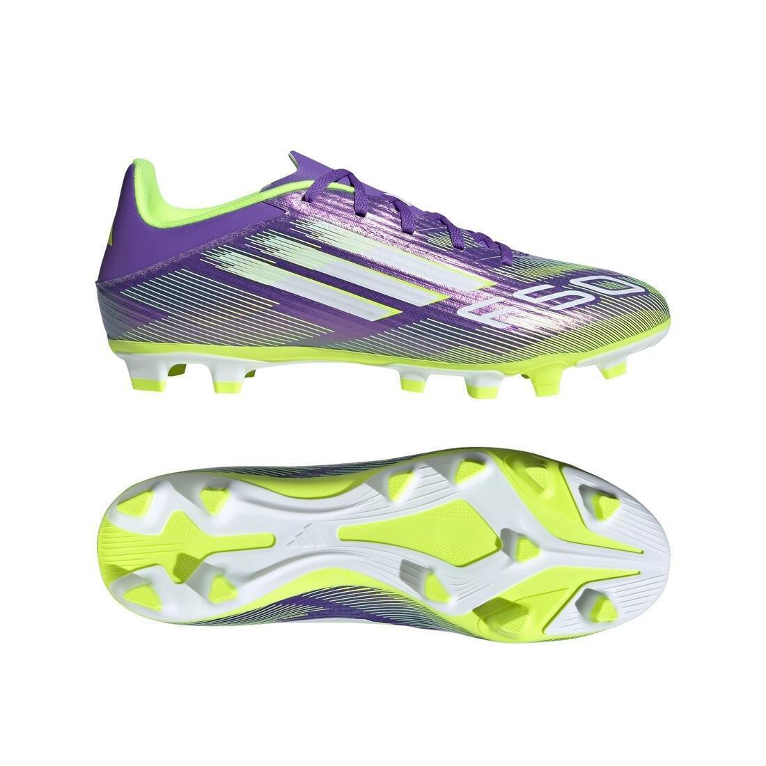 Unisex F50 Club Firm/Multi-Ground Boots, Purple, No Color, large image number 5