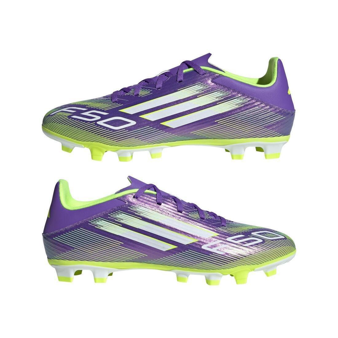 Unisex F50 Club Firm/Multi-Ground Boots, Purple, No Color, large image number 6