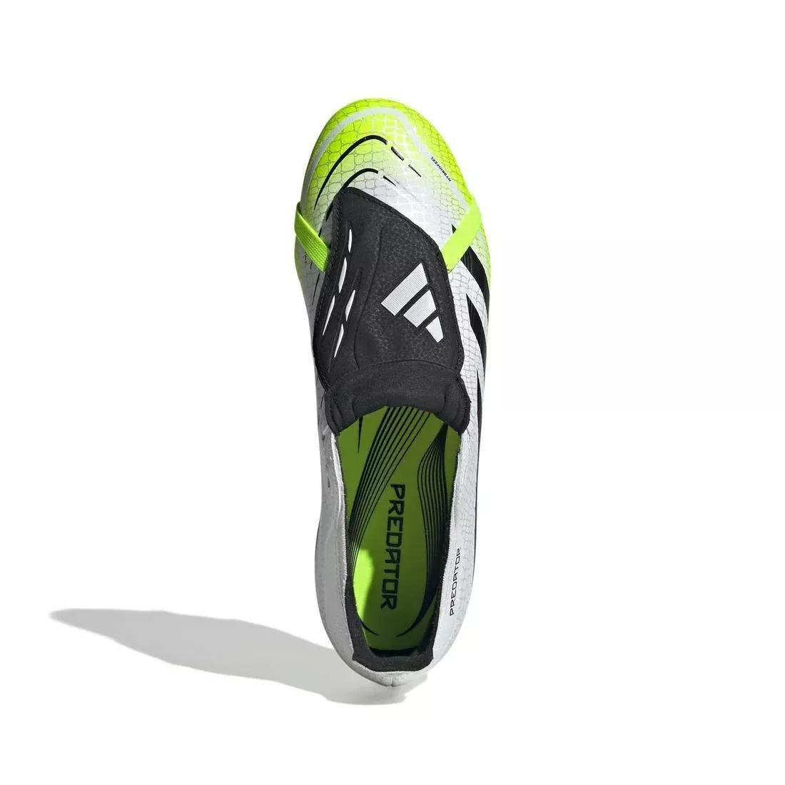 Adults Predator League Fold-Over Tongue Firm/Multi-Ground Boots, White, No Color, large image number 4