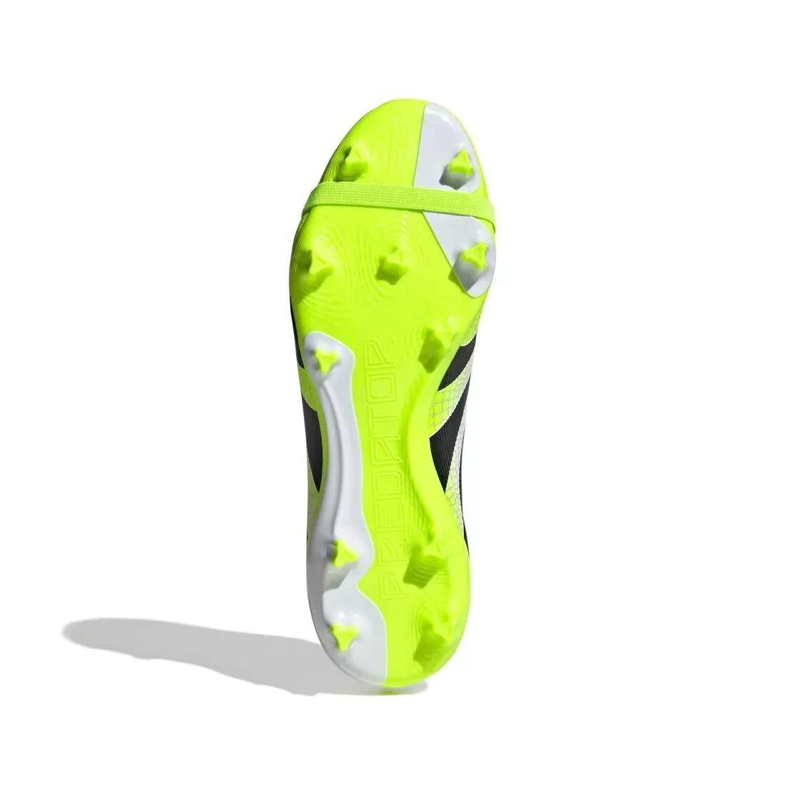 Adults Predator League Fold-Over Tongue Firm/Multi-Ground Boots, White, No Color, large image number 5