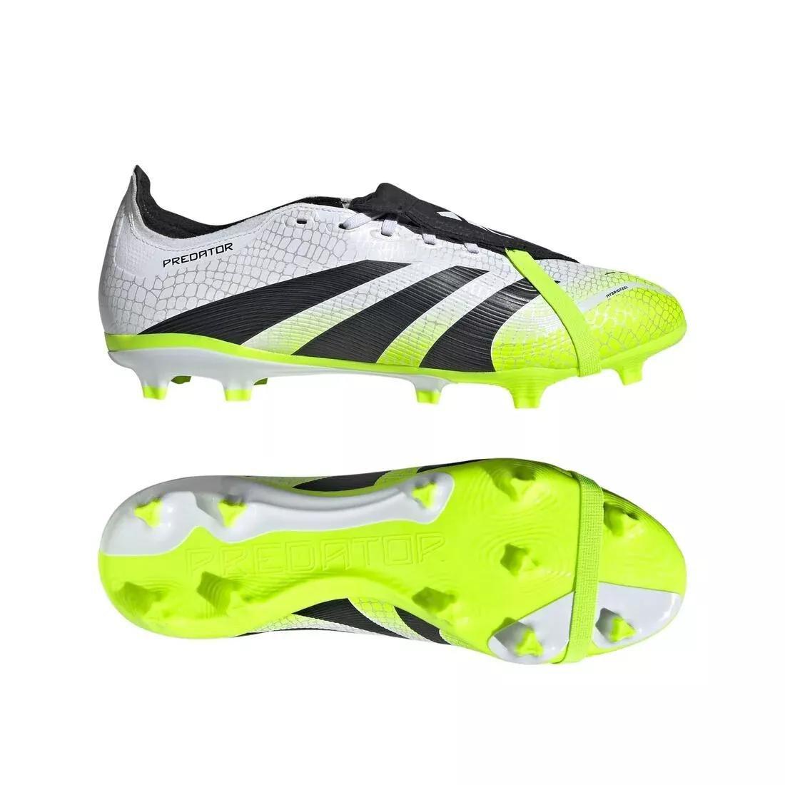 Adults Predator League Fold-Over Tongue Firm/Multi-Ground Boots, White, No Color, large image number 6