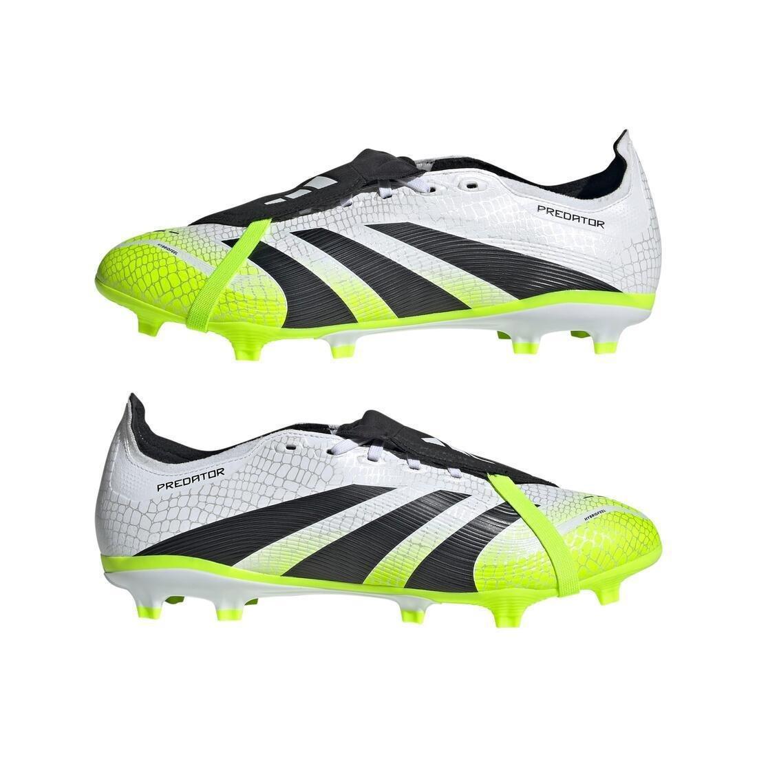 Adults Predator League Fold-Over Tongue Firm/Multi-Ground Boots, White, No Color, large image number 7