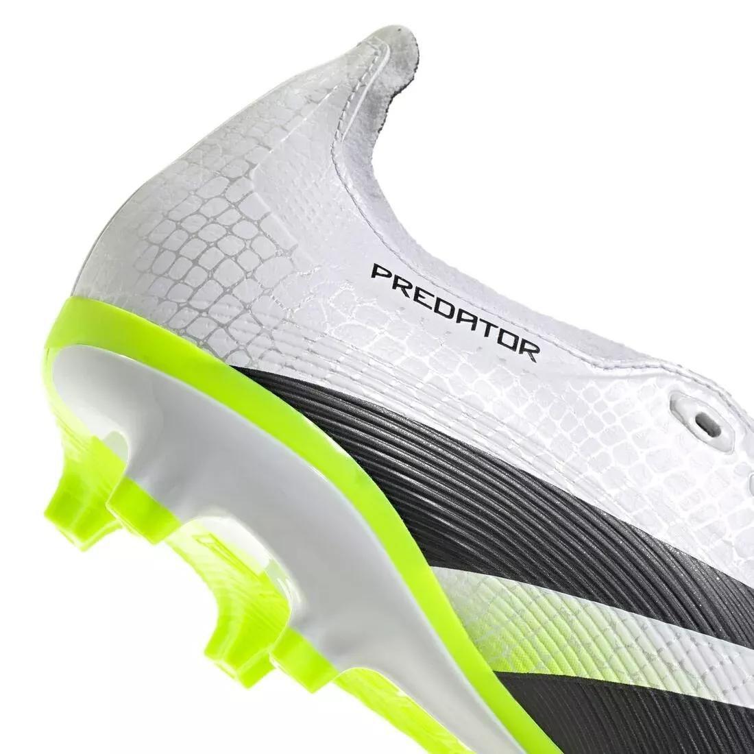 Adults Predator League Fold-Over Tongue Firm/Multi-Ground Boots, White, No Color, large image number 9