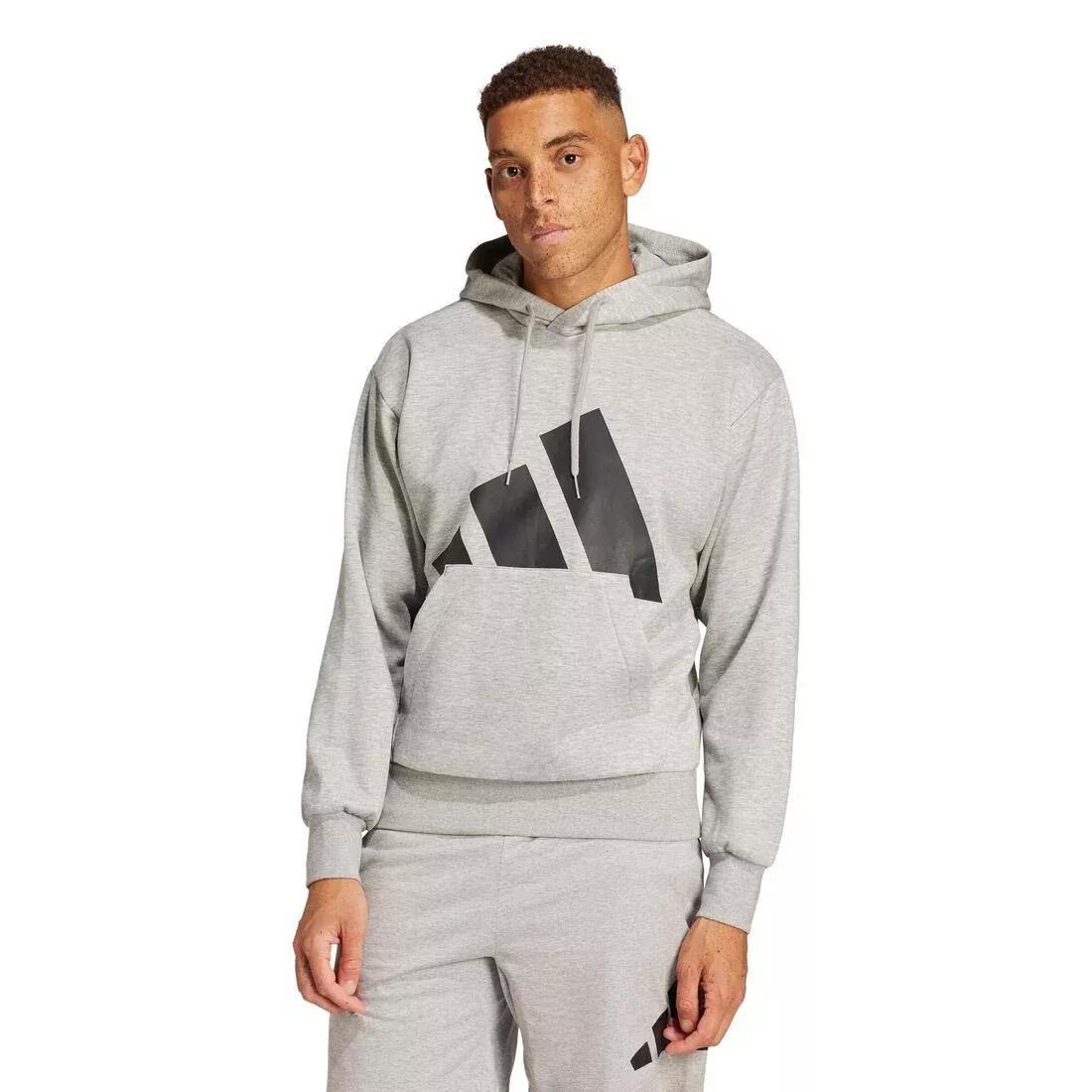Essentials Big Logo Fleece Hoodie, Grey, , medium