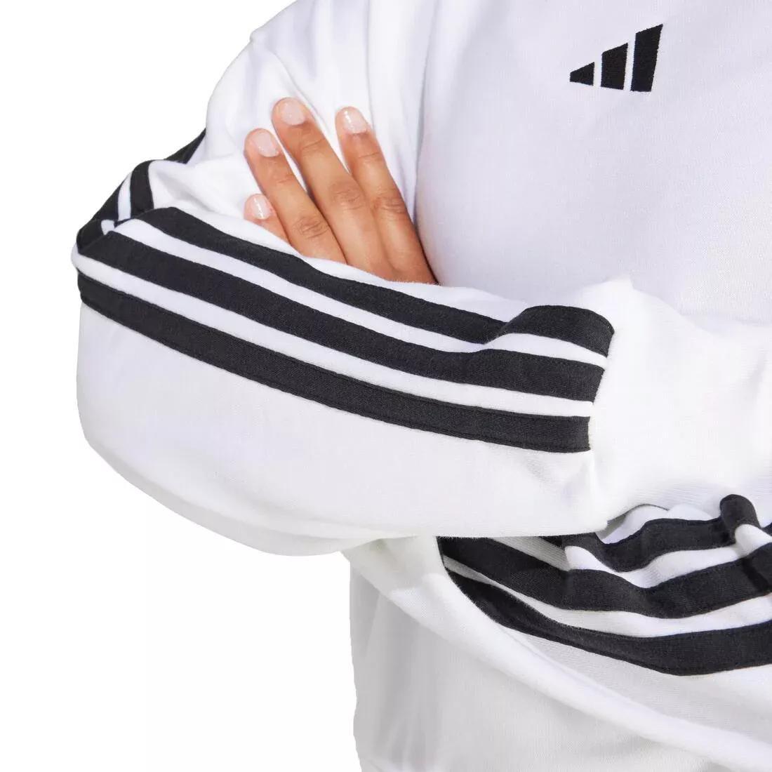 Essentials 3-Stripes French Terry Sweatshirt, White, No Color, large image number 5