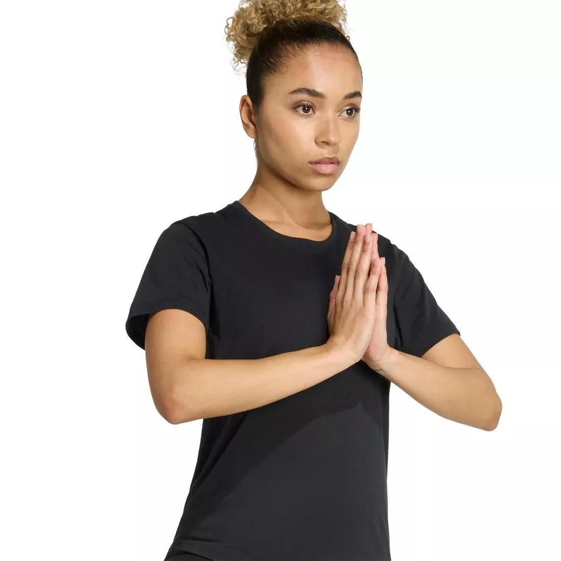 Yoga Essentials T-Shirt, Black, No Color, large image number 4