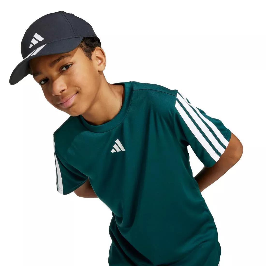 Kids Train Essentials 3-Stripes T-Shirt , Green, No Color, large image number 4