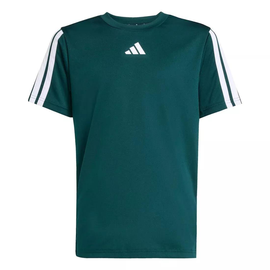Kids Train Essentials 3-Stripes T-Shirt , Green, No Color, large image number 5