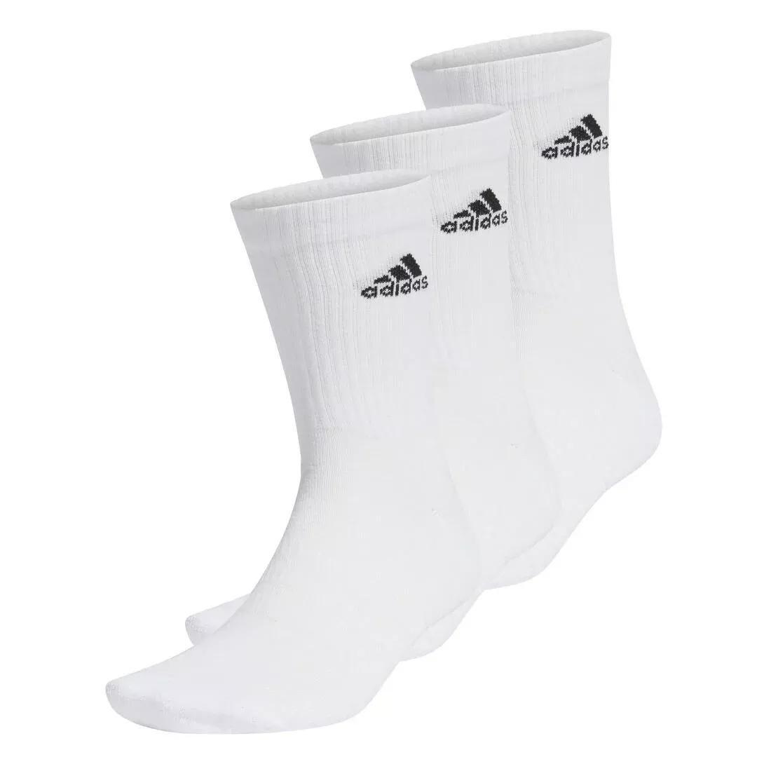 Unisex Cushioned Crew Socks - 3 Pairs, White, , large image number 0