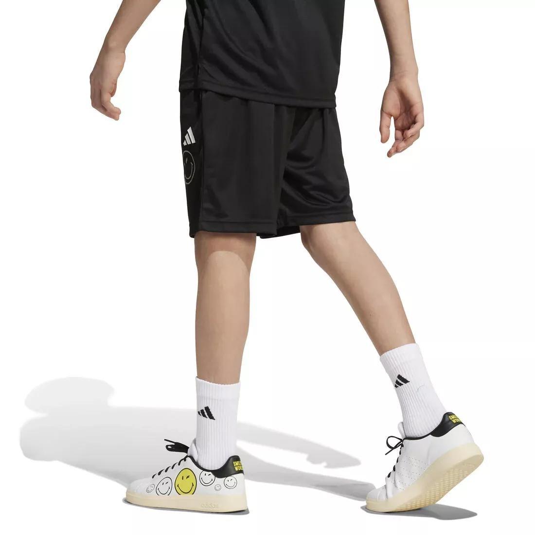Kids Unisex adidas X Smileyworld Training Shorts, Black, No Color, large image number 4