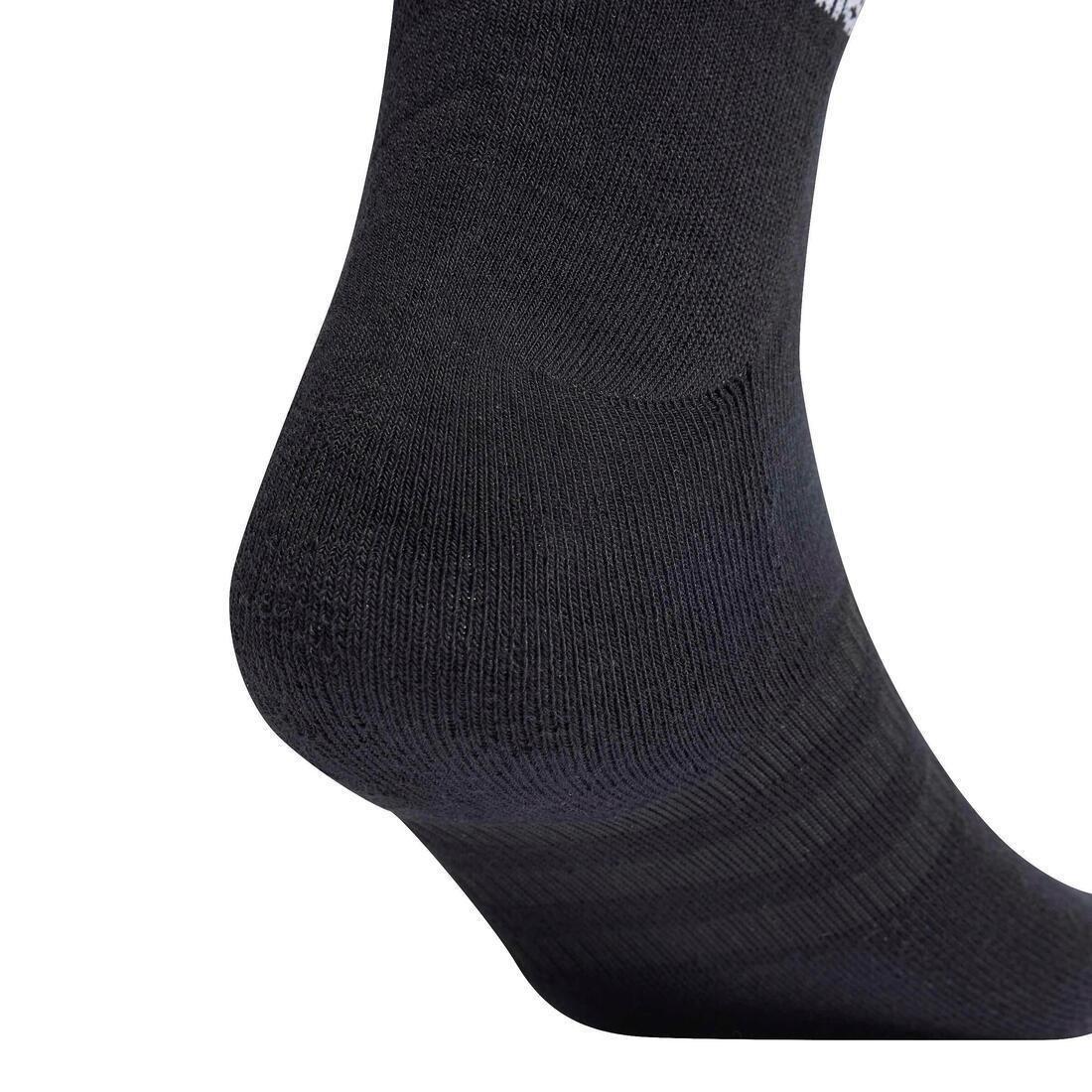 Unisex Cushioned Sportswear Ankle Socks 3 Pairs, Black, No Color, medium